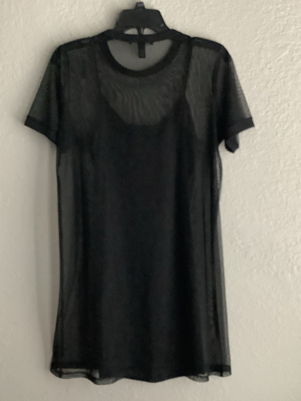 Forever 21 Black Sheer Mesh Mini Dress - Picture 4 of 8